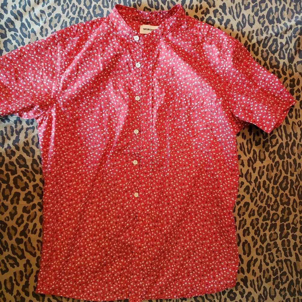 Taylor Stitch Band Collar Short Sleeve Floral